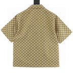 GUCCI Classic GG Monogram Embroidered "Year of the Horse" Badge Cuban Collar Shirt