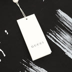 Gucci Ink-Brush Stroke Graffiti Lettering Short-Sleeve T-Shirt