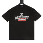 Louis Vuitton x Supreme Collaboration Logo Graffiti T-Shirt