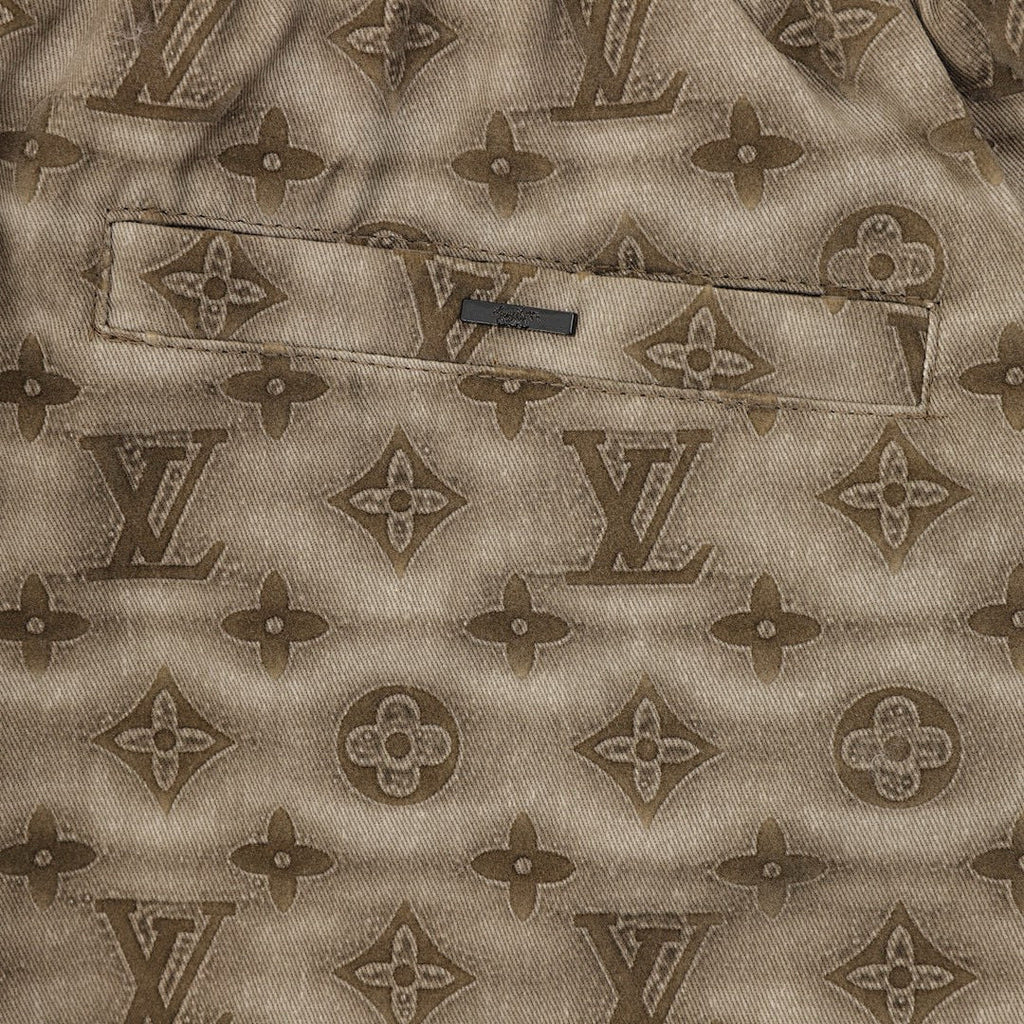 Louis Vuitton All-Over Print Washed Denim Shorts