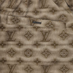 Louis Vuitton All-Over Print Washed Denim Shorts