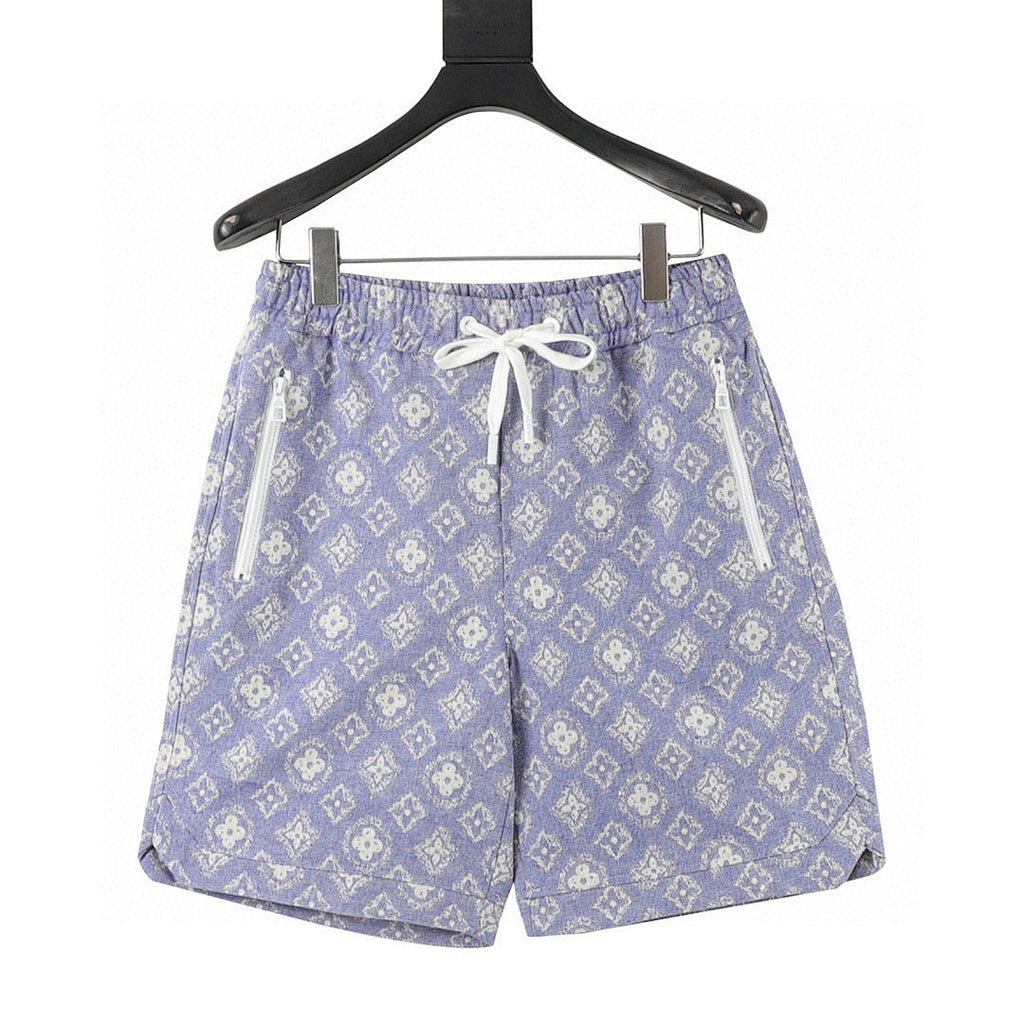 Louis Vuitton All-Over Monogram Logo Knitted Shorts with Pockets