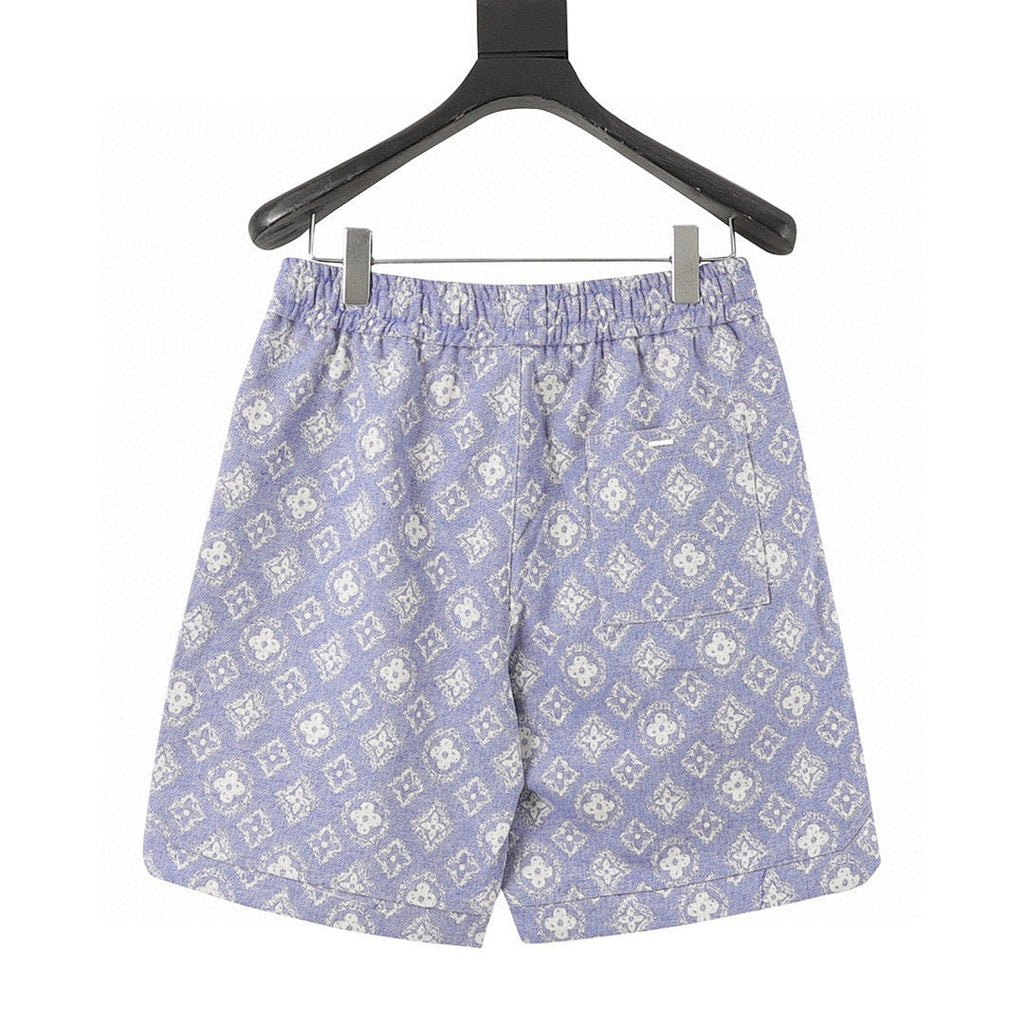 Louis Vuitton All-Over Monogram Logo Knitted Shorts with Pockets