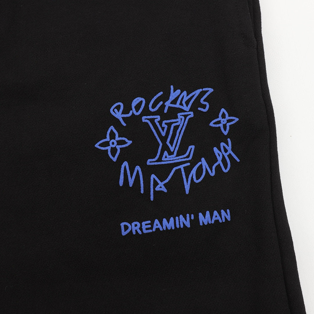 Louis Vuitton SS25 "Dreamer" Graffiti Slogan Print Shorts