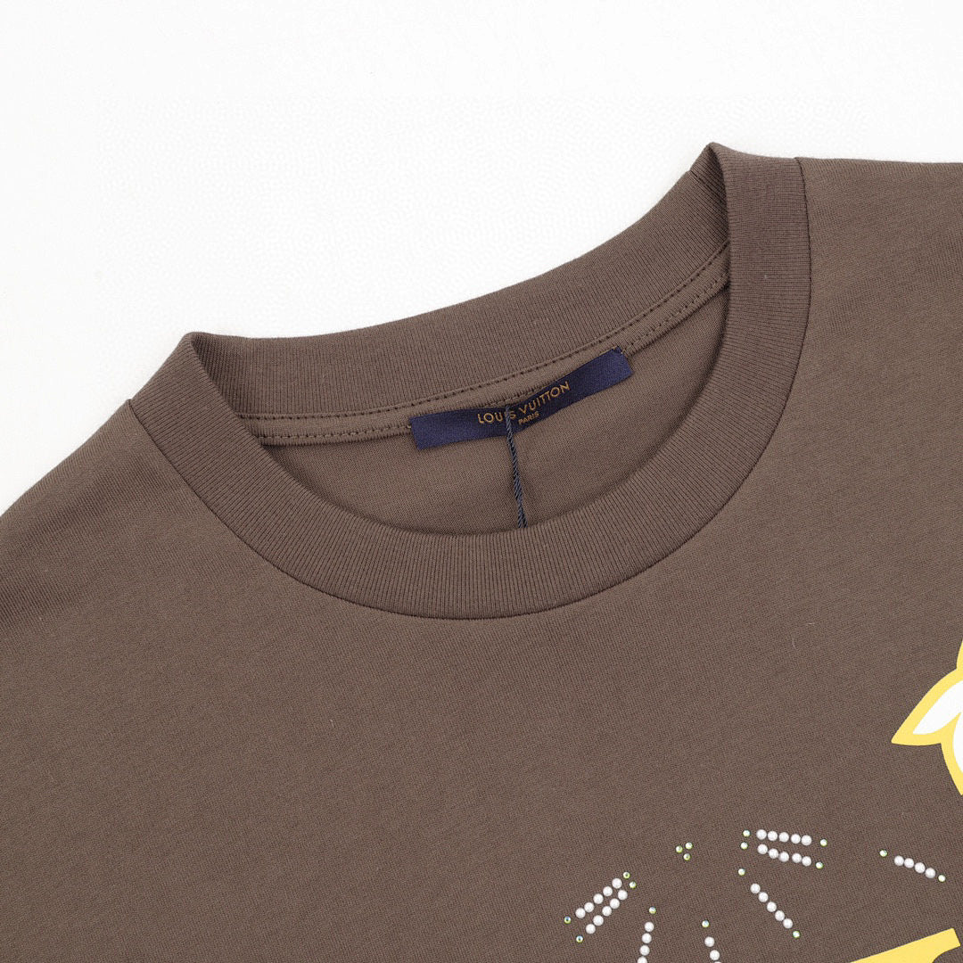 Louis Vuitton LV Circle Logo Short-Sleeve T-Shirt | Premium 100% Supima Cotton