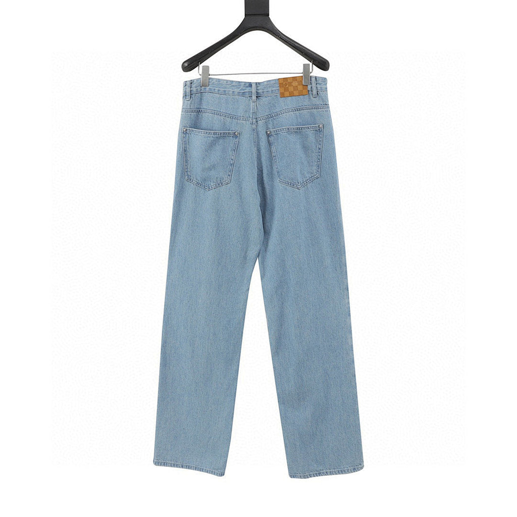 Louis Vuitton Washed Distressed Jeans