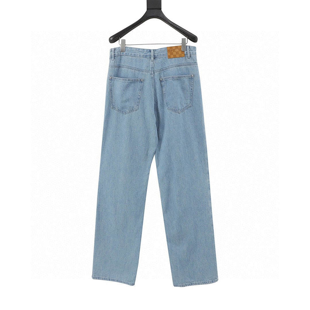 Louis Vuitton Washed Distressed Jeans