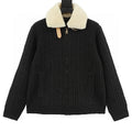 Louis Vuitton Cashmere-Wool Knit Jacket – Shearling Collar
