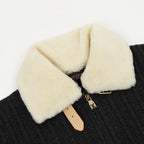 Louis Vuitton Cashmere-Wool Knit Jacket – Shearling Collar