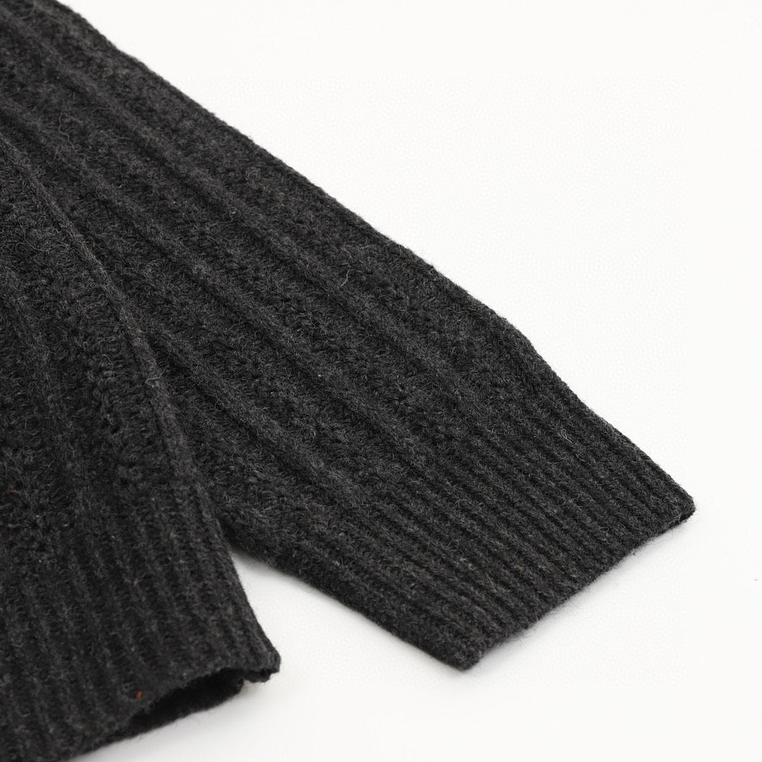 Louis Vuitton Cashmere-Wool Knit Jacket – Shearling Collar