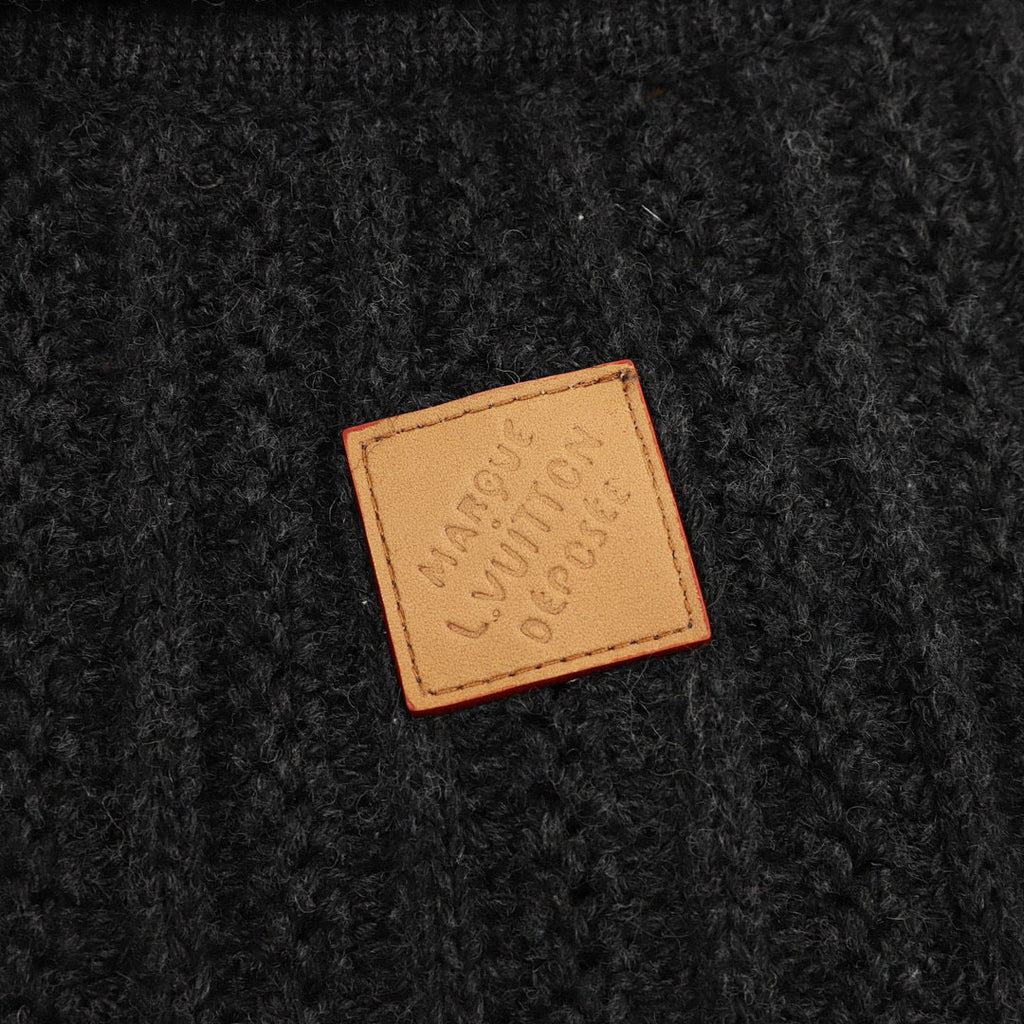 Louis Vuitton Cashmere-Wool Knit Jacket – Shearling Collar