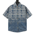 Louis Vuitton Plaid Gradient Jacquard Denim Shirt