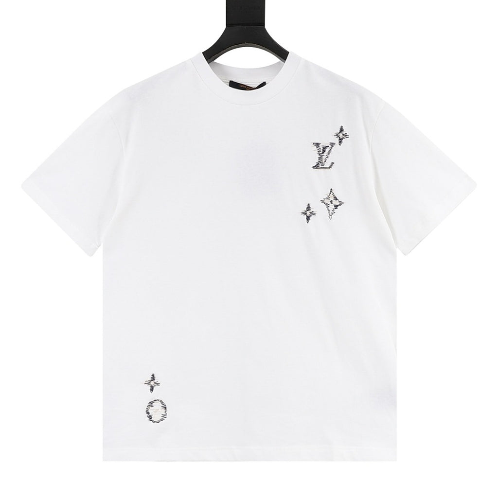 Louis Vuitton Monogram-embroidered short-sleeve top