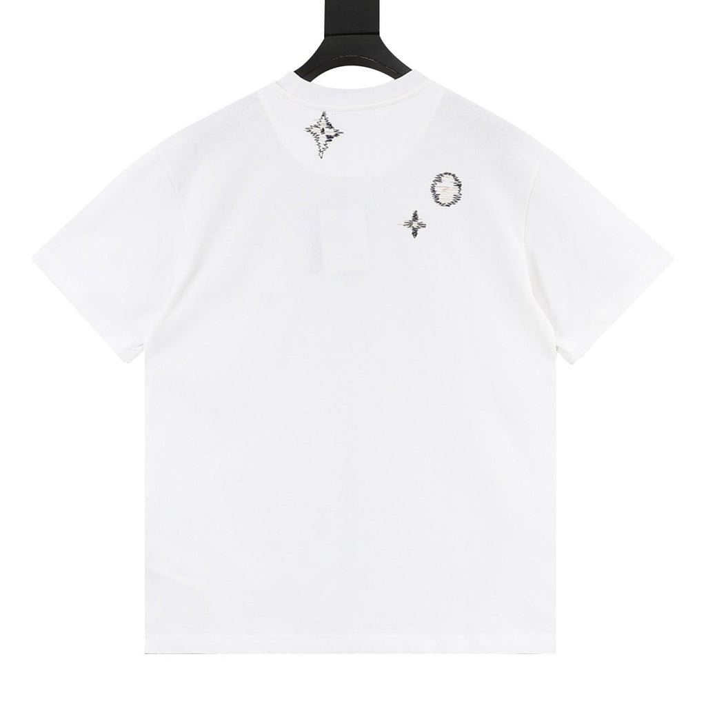 Louis Vuitton Monogram-embroidered short-sleeve top
