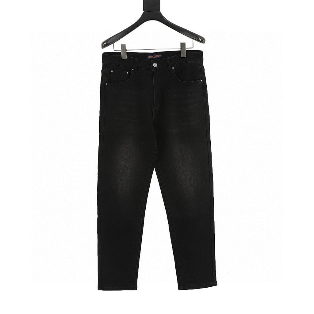 Louis Vuitton Monogram Denim Jeans with Colorful Back Pocket Embroidery