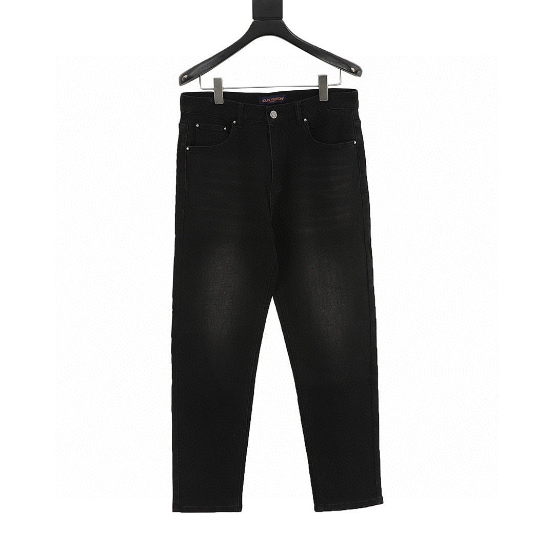 Louis Vuitton Monogram Denim Jeans with Colorful Back Pocket Embroidery