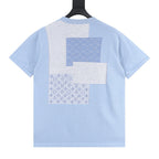 Louis Vuitton Short-Sleeved Knit Top with Monogram Jacquard and Color-Block Paneling
