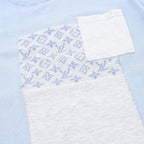 Louis Vuitton Short-Sleeved Knit Top with Monogram Jacquard and Color-Block Paneling