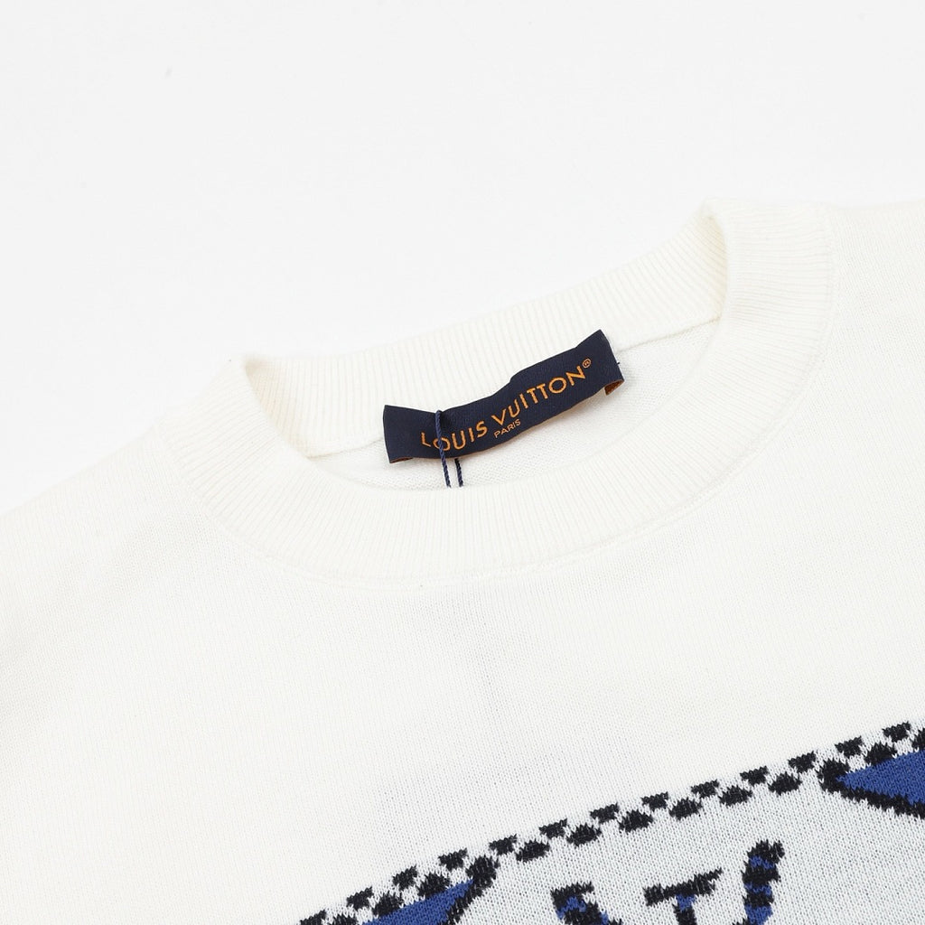 Louis Vuitton Jacquard Knit Short-Sleeve Top