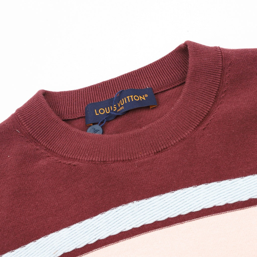 Louis Vuitton Striped Short-Sleeve Top with Embroidered Logo