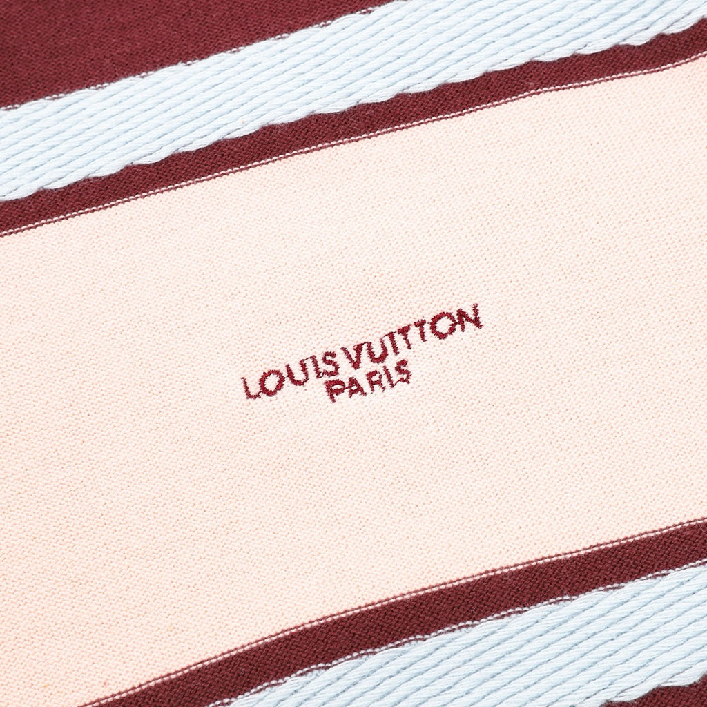 Louis Vuitton Striped Short-Sleeve Top with Embroidered Logo
