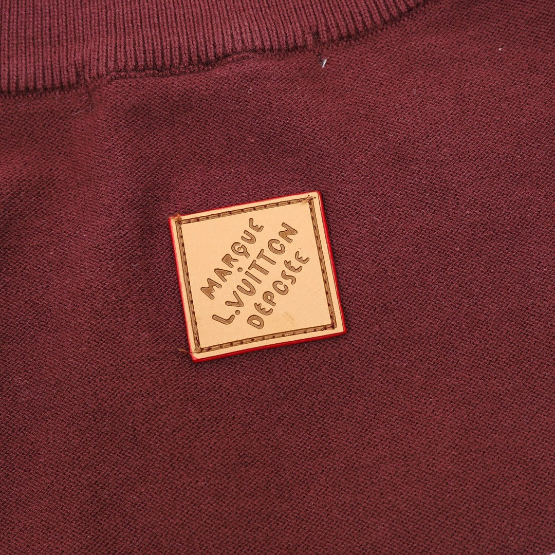 Louis Vuitton Striped Short-Sleeve Top with Embroidered Logo