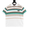 Louis Vuitton Striped Short-Sleeve Button-Front Polo Shirt