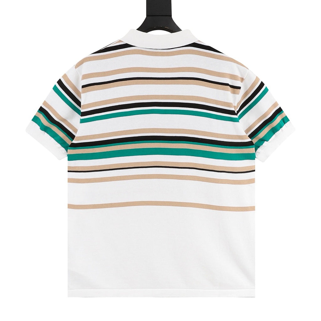 Louis Vuitton Striped Short-Sleeve Button-Front Polo Shirt