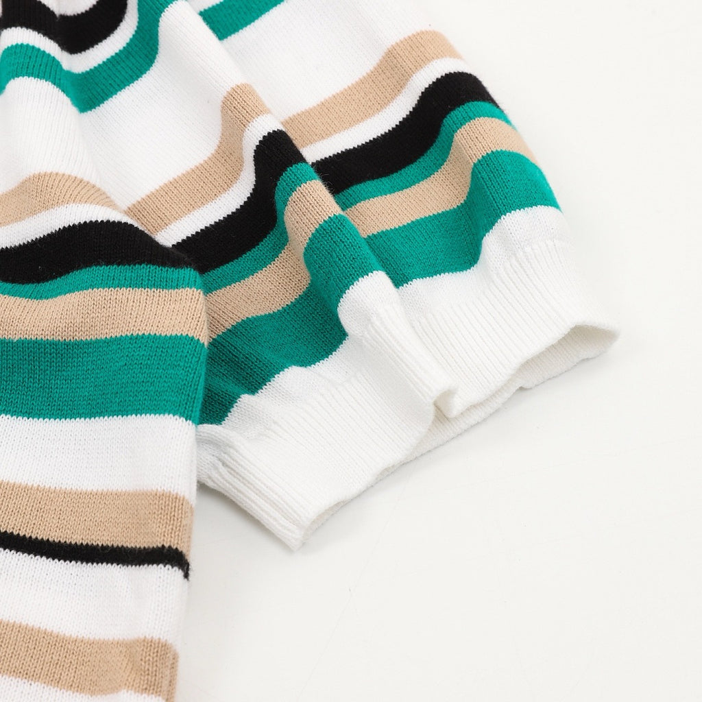 Louis Vuitton Striped Short-Sleeve Button-Front Polo Shirt