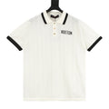 Louis Vuitton Color-Block Mesh Knit Polo Shirt with Logo Intarsia
