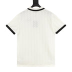 Louis Vuitton Color-Block Mesh Knit Polo Shirt with Logo Intarsia
