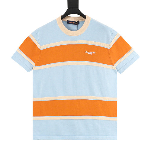 Louis Vuitton Striped Short-Sleeved T-Shirt with Embroidered Logo
