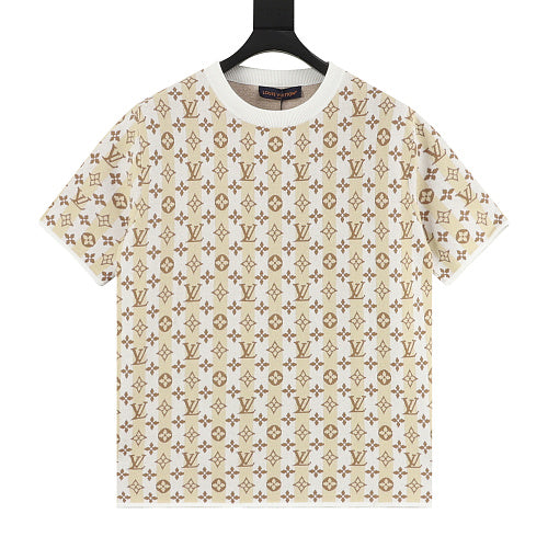 Louis Vuitton All-Over Monogram Jacquard Knit Short-Sleeve Top