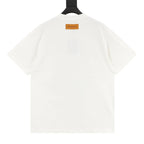 Louis Vuitton Short-Sleeve T-Shirt with Ink-Wash Blue Floral Print and 3D Logo