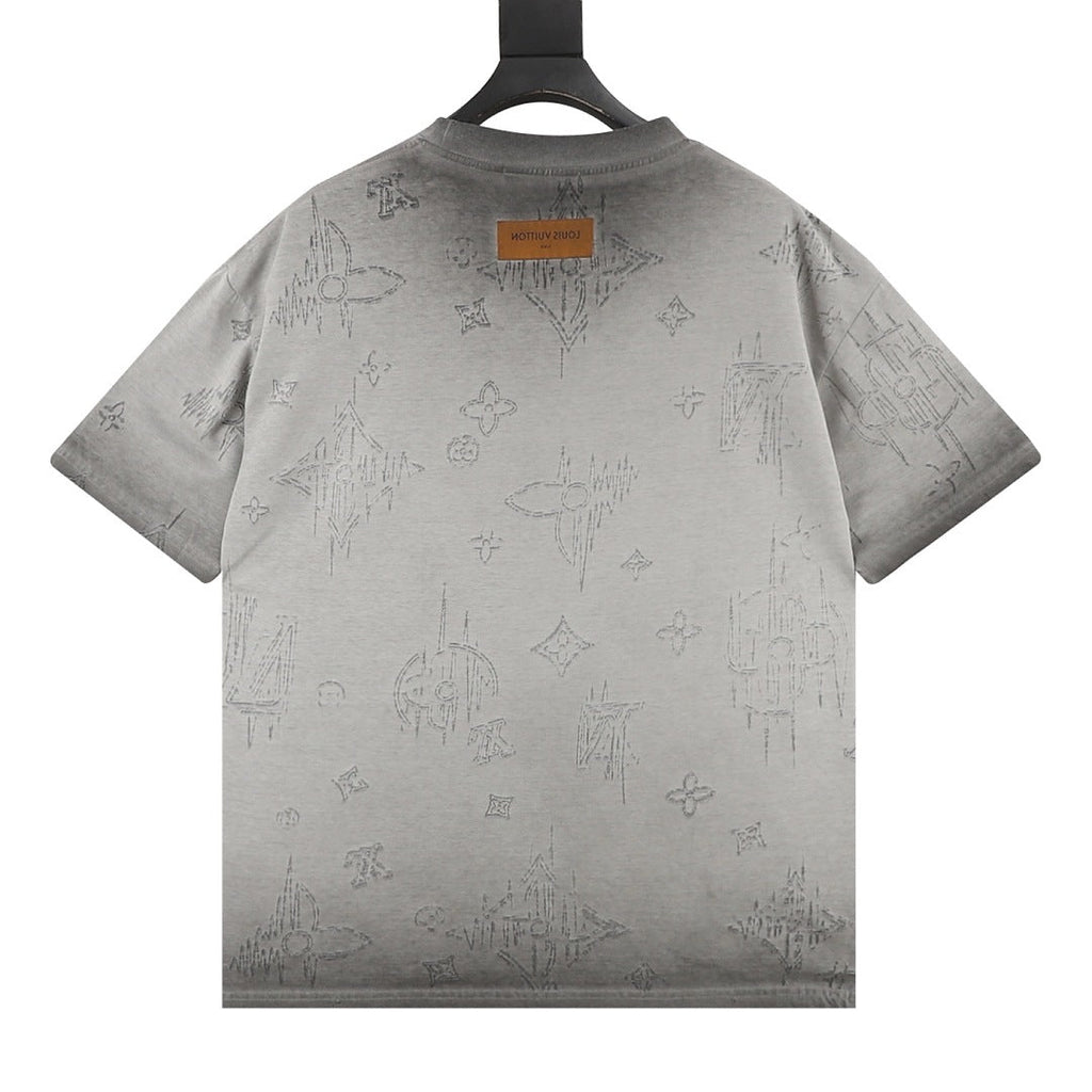 Louis Vuitton Monogram Burnished Wash Distressed Short-Sleeve