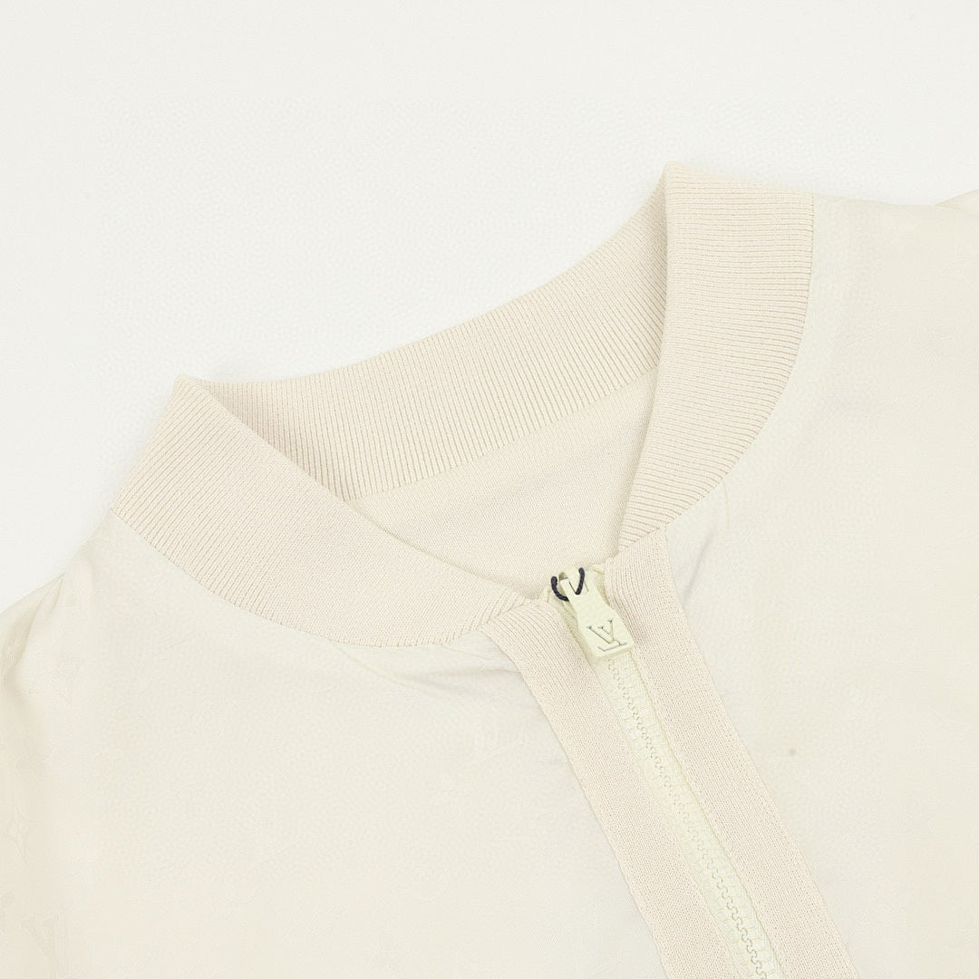 Louis Vuitton Monogram Jacquard Zip Jacket – Cream