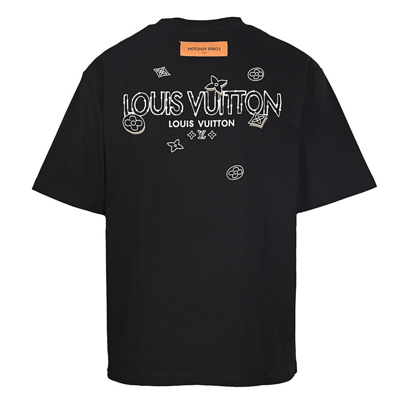 Louis Vuitton All-Over Monogram Print Short-Sleeve T-Shirt | Brown & Gold | Unisex