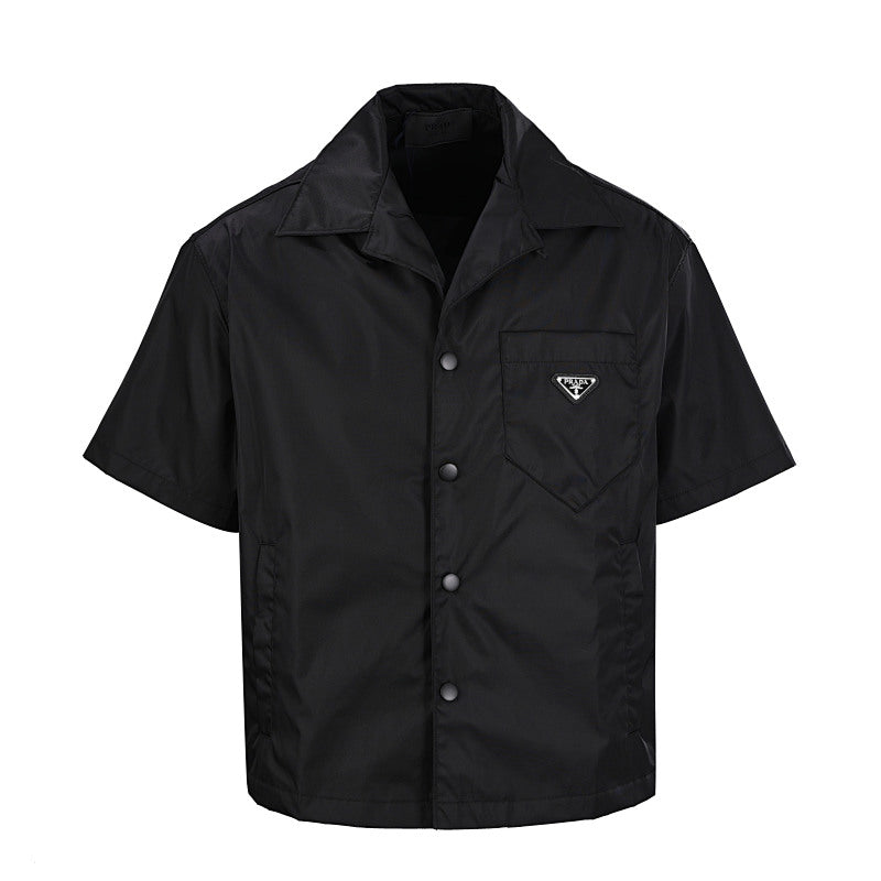 Prada 2026 Nylon Pocket Short-Sleeve Shirt S-XL