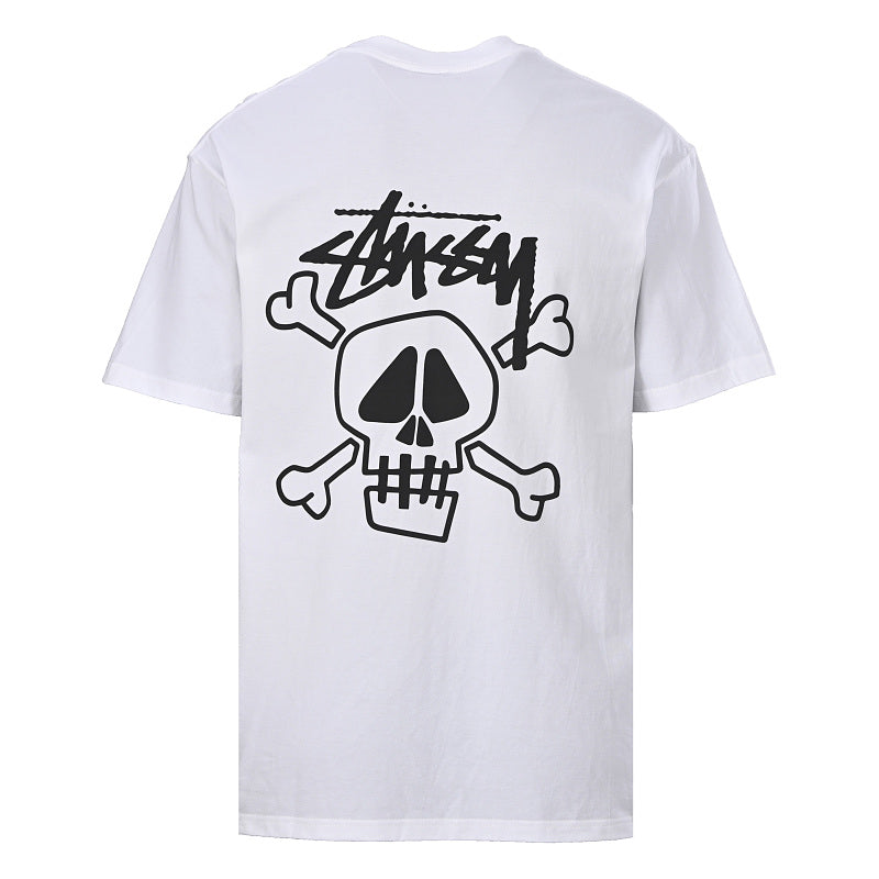 STUSSY skull print T-shirt