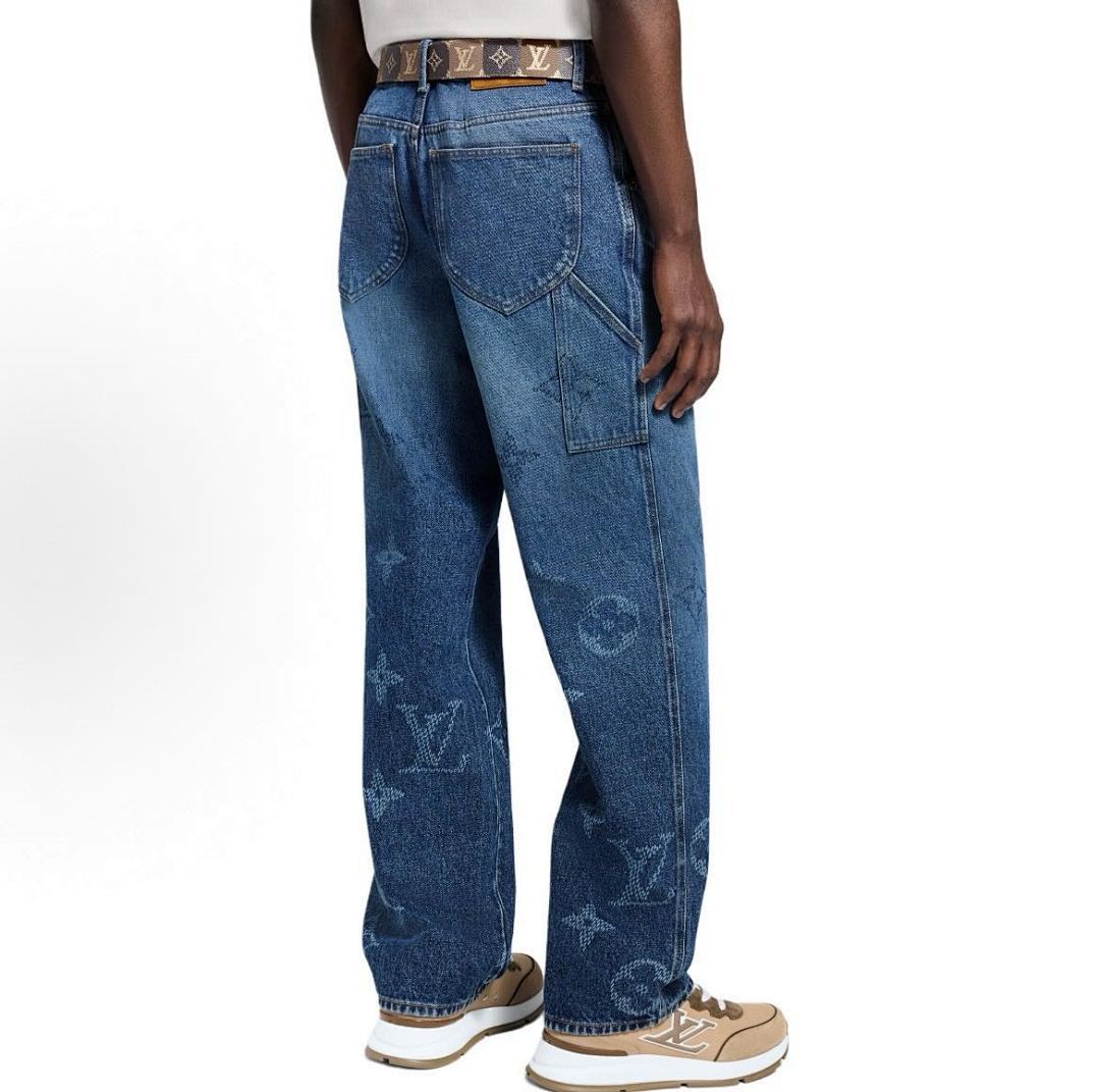 Louis Vuitton Blue Denim Trousers