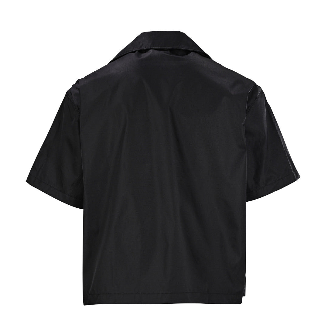 Prada 2026 Nylon Pocket Short-Sleeve Shirt S-XL
