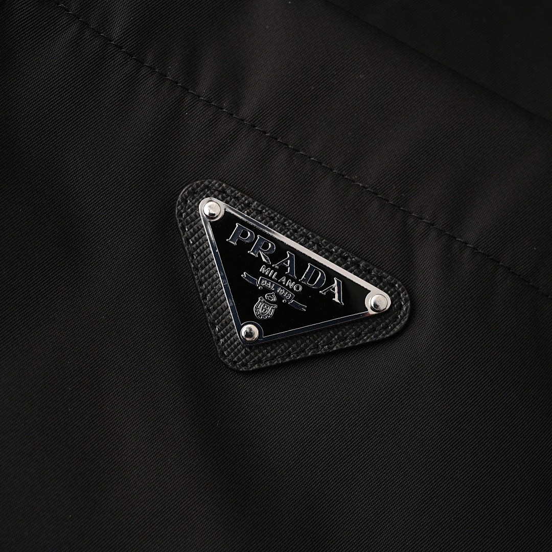 Prada 2026 Nylon Pocket Short-Sleeve Shirt S-XL